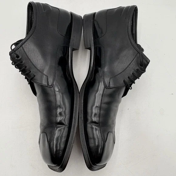 Mezlan Rovato Black Leather Lace Oxford Dress Shoes Men's 13M Square Toe Spain